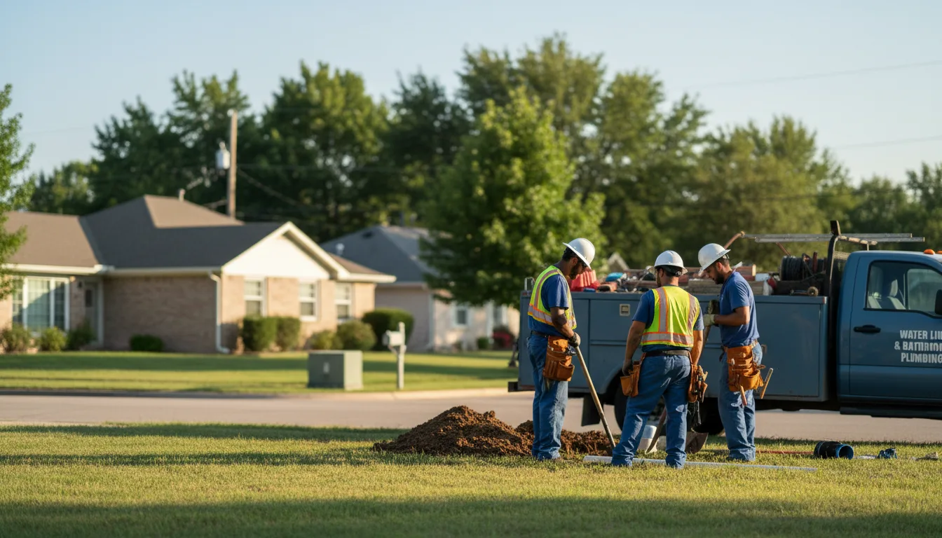 Residential water line and bathroom plumbing service in Reisterstown, MD